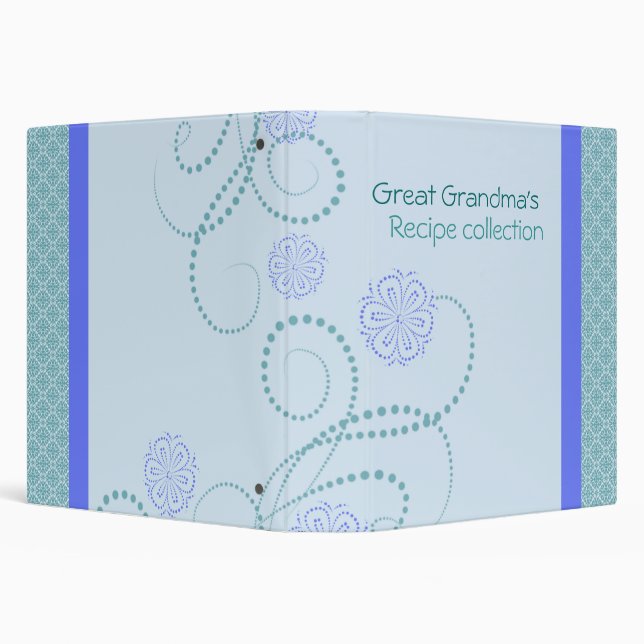 recipe book kaity, Recipe collection, Great Gra... 3 Ring Binder (Background)