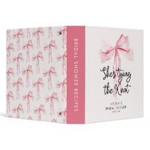 Recipe Book Pink Ribbon Bridal Shower
