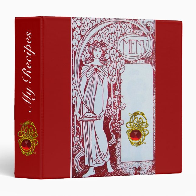 RECIPE BOOK RESTAURANT MENU 2 BINDER (Front/Spine)