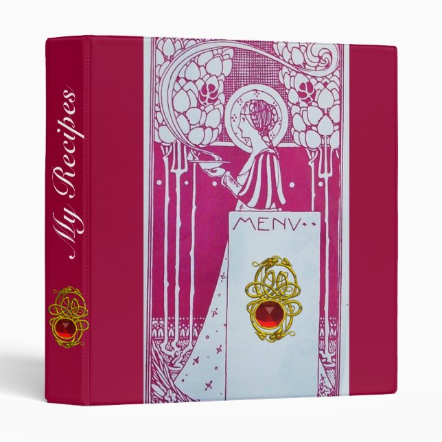 RECIPE BOOK RESTAURANT MENU 3 RING BINDER (Front/Spine)