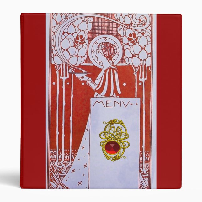 RECIPE BOOK RESTAURANT MENU 3 RING BINDER (Front)