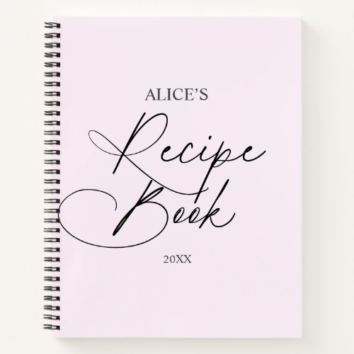 Recipe Book Script Handwriting