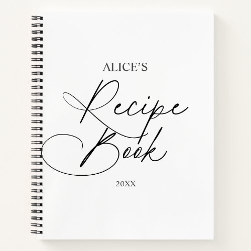 Recipe Book Script Handwriting