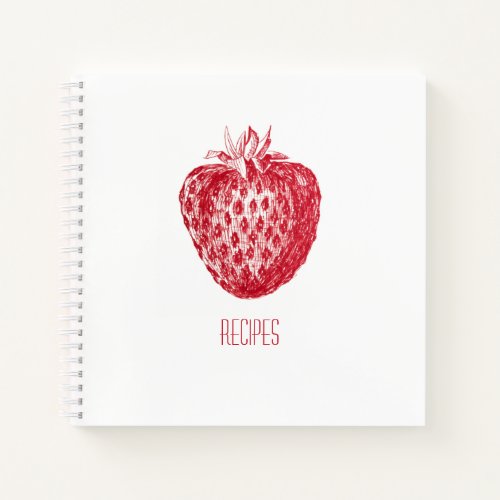 Recipe Book with Strawberry Cover