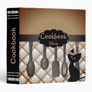 Recipe book, yellow 3 ring binder