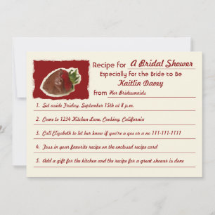 Recipe Bridal Shower Invitations