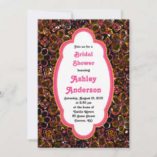 Recipe Bridal Shower Invite   Stained Glass Floral