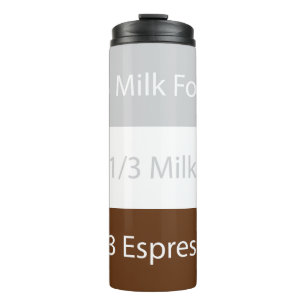 Recipe cappuccino Coffee   Text design Thermal Tumbler