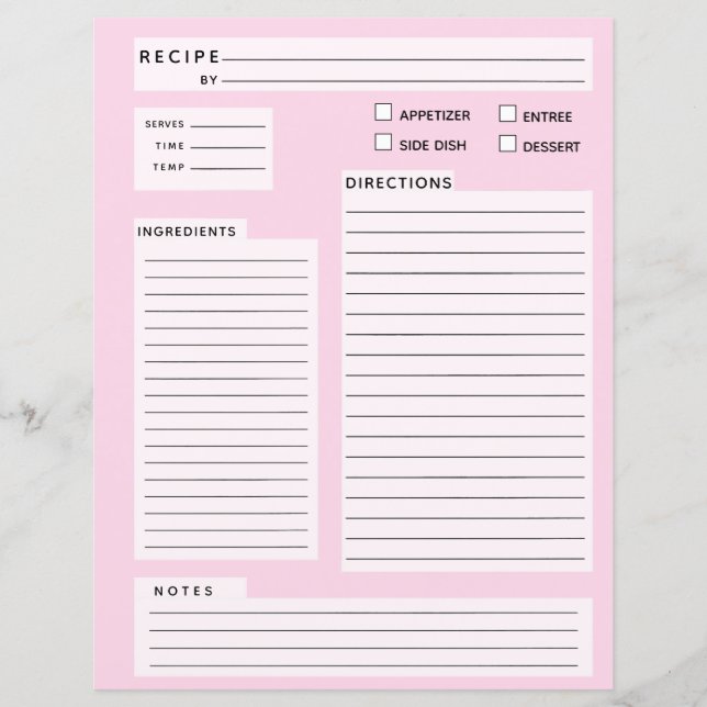 Recipe Card  (Front)