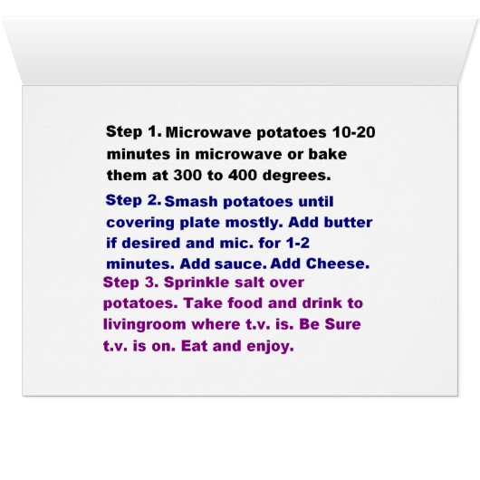 Recipe card (Inside Horizontal (Bottom))
