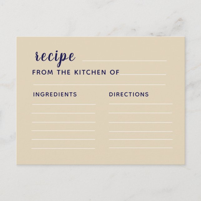 Recipe Card (Front)