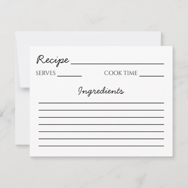 Recipe card (Front)