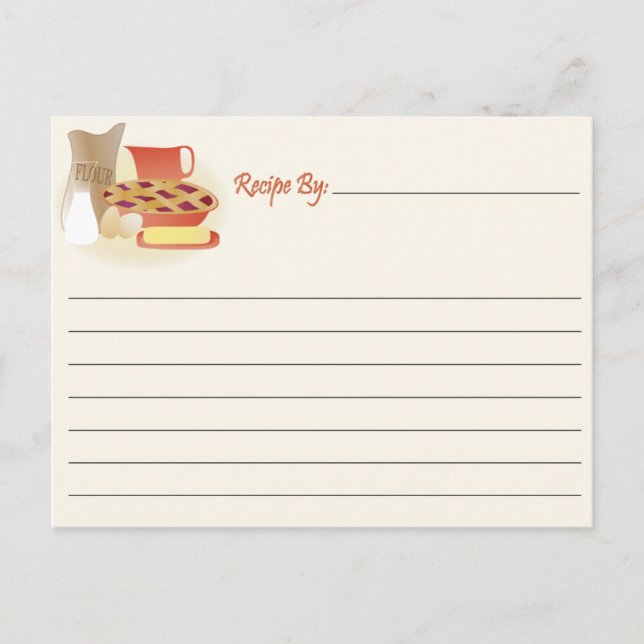 Recipe Card - Baking (Front)