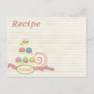 recipe card cupcake tray