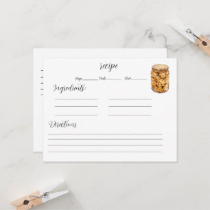 Recipe Card for Cookies