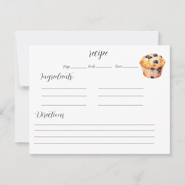 Recipe Card for Muffins (Front)