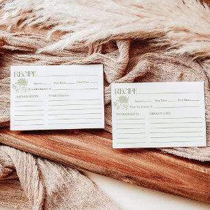 Recipe Card Fresh Off the Market Bridal Shower 