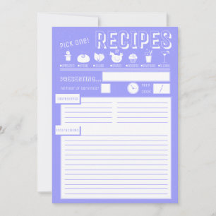 Recipe Card in Victoire Blue