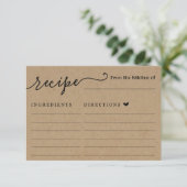 Recipe Card on Rustic Kraft Background (Standing Front)