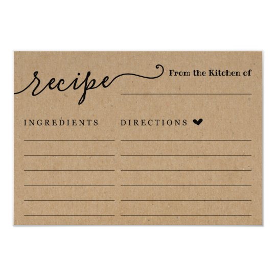 recipe card on rustic kraft background zazzle com recipe card background