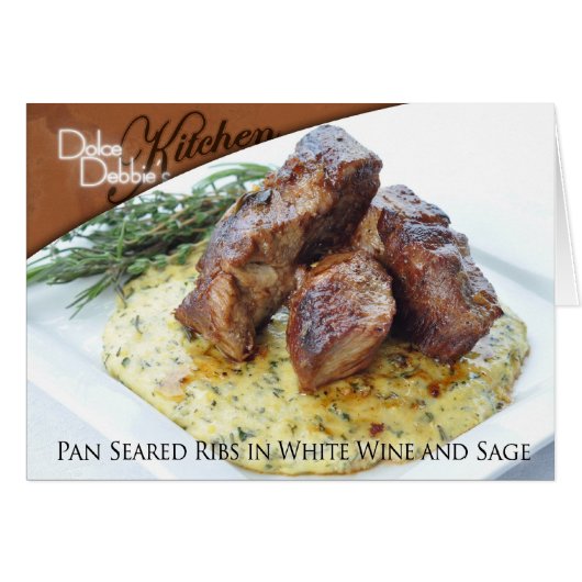 Recipe Card - Pan Seared Ribs (Front Horizontal)