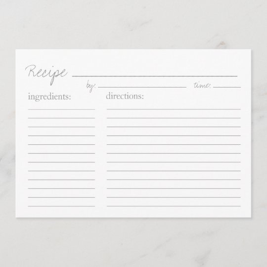 Recipe Card | Recipe Style - 5x7 | Zazzle.com