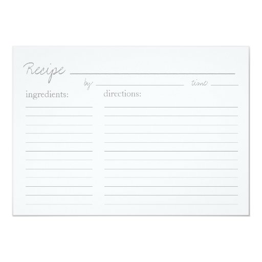 Recipe Card | Recipe Style - 5x7 | Zazzle