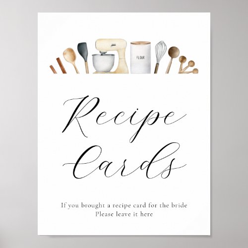 Recipe Card Sign