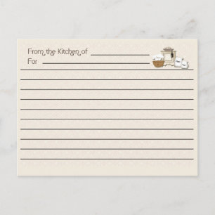 Recipe Card Tan