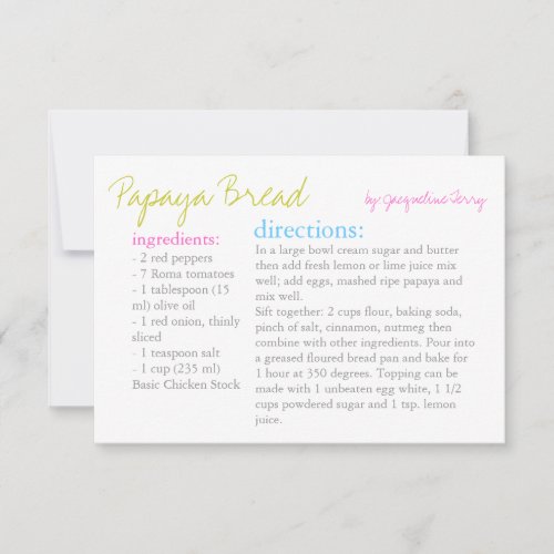 Recipe Card  Your Recipe pmulti