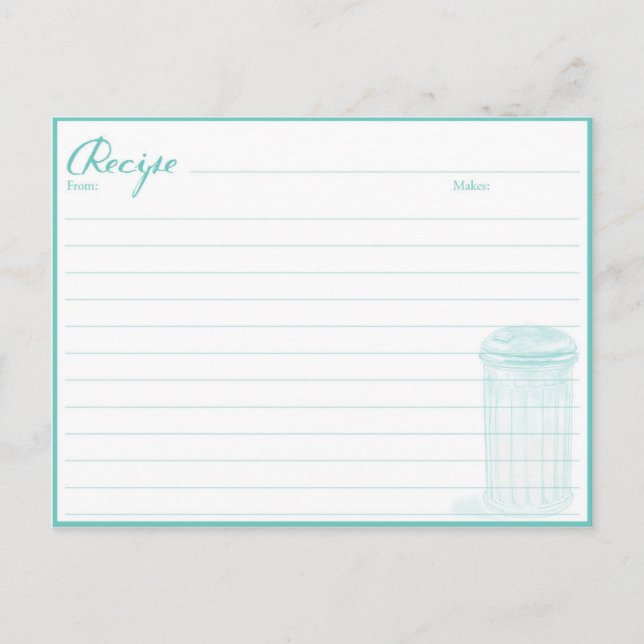 Recipe cards bridal shower gift for bride to be (Front)