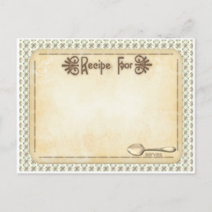 recipe cards grandmother old timey look