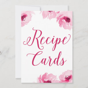 Recipe Cards Sign Print