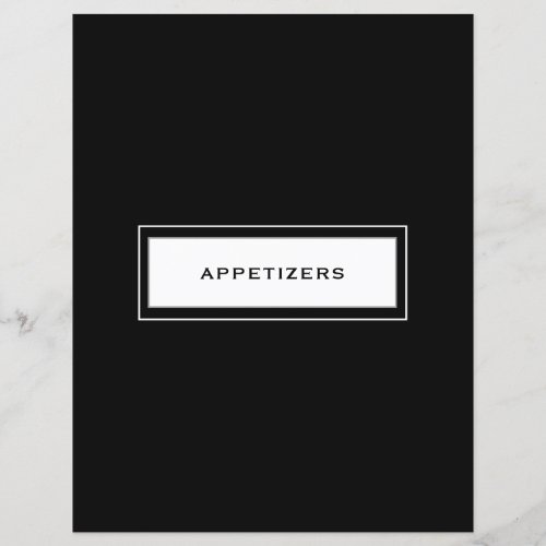 Recipe Category  Appetizers  Black  White
