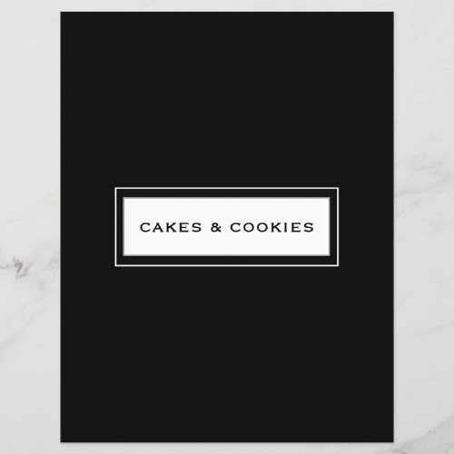 Recipe Category  Cakes  Cookies  Black  White