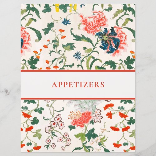 Recipe Chapter  Stylish Floral  Appetizers