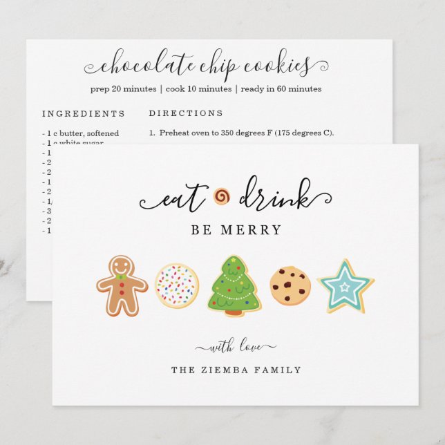 Recipe Christmas Card (Front/Back)