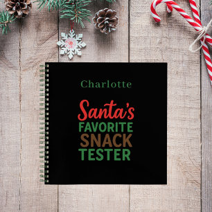 Recipe Christmas quote snack tester name Notebook