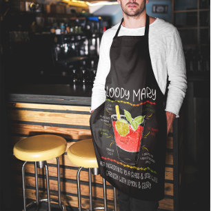 Recipe Cocktail Bloody Mary Perfect Gift Apron