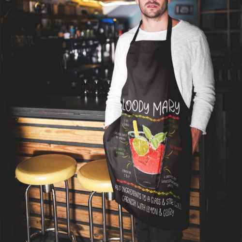 Recipe Cocktail Bloody Mary Perfect Gift Apron
