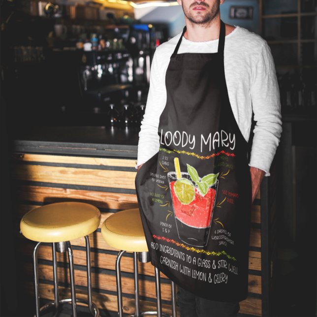 Recipe Cocktail Bloody Mary Perfect Gift Apron (Creator Uploaded)