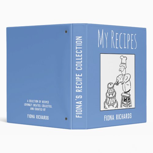 Recipe Collection with Owners Name 3 Ring Binder