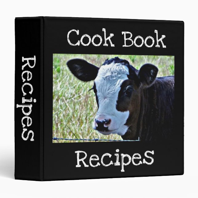 Recipe Cook Book 3 Ring Binder (Front/Spine)