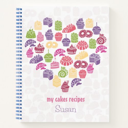 Recipe Cookbook  Cakes Notebook