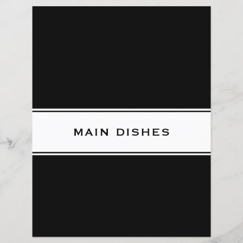 Recipe Cookbook Chapter Divider  Main Dishes