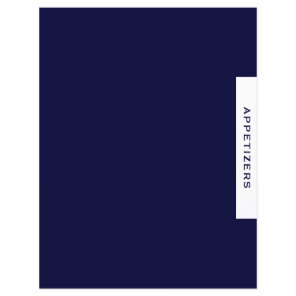 Recipe Divider | Appetizers | Simple Navy & White