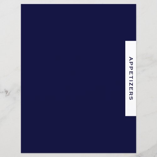 Recipe Divider  Appetizers  Simple Navy  White