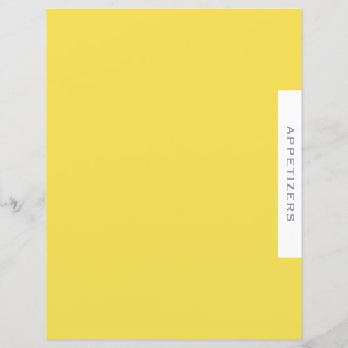 Recipe Divider  Appetizers  Simple Yellow
