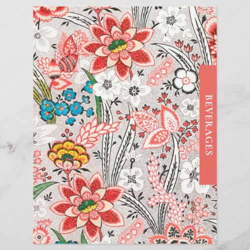 Recipe Divider  Beverages  Stylish Floral