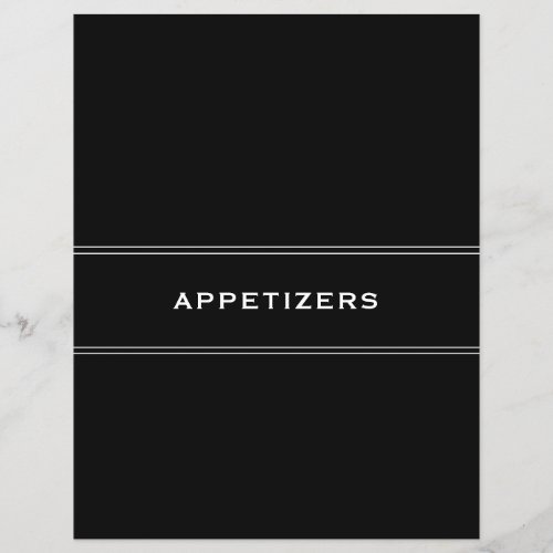 Recipe Divider  Black  White  Appetizers